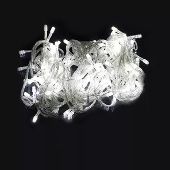 Vánoční dekorace Vánoční osvětlení - 10 LED 1m s napájením na 2x AA baterie - bílá