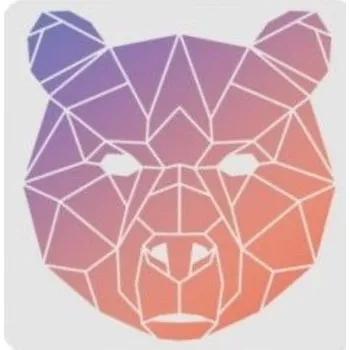 Šablona, vzor HLAVY ZVÍŘAT - MEDVĚD, cca 30 x 30 cm, 1ks