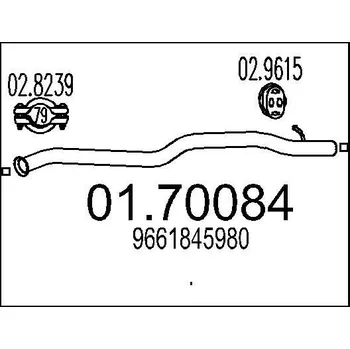 Výfuková trubka Výfuková trubka MTS 01.70084