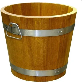 Zahradní dekorace ZahradniDekorace Venkovní květináče, truhlíky - modřínový - vědro bednářské pr.350x300