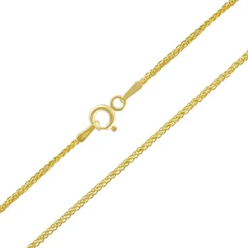 Šperk Pozlacený stříbrný řetízek Fox - 1 mm 50cm