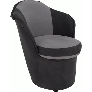 Obývací stěna Křeslo s úložným prostorem, tmavě šedá/světle šedá, PERSI