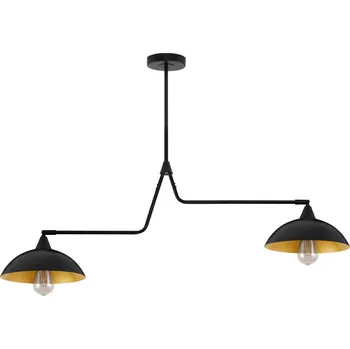 Černé kovové závěsné světlo Nova Luce Mirba 113 cm