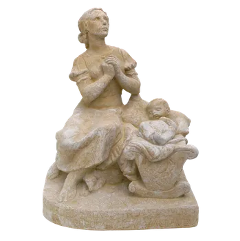 Zahradní dekorace ZahradniDekorace zahradní sochy - Žena s dítětem, výška 39 cm, 16 kg