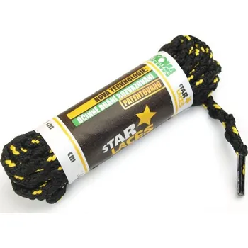 Tkaničky do bot Proma Tkaničky (šněrovadla) Star Laces Slim 123p černo-žlutá 160 cm