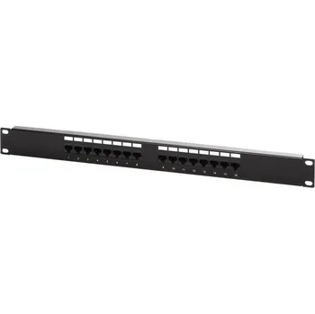 Rozvaděč Oem Patch panel UTP cat.5 16p. 1U,Black
