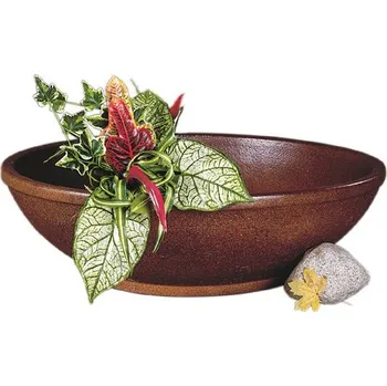 Zahradní dekorace ZahradniDekorace venkovní keramické květináče - váza jemná, výška 16 cm ODSTÍN-GLAZURA: 4.cihlově tmavá-terakota-CT