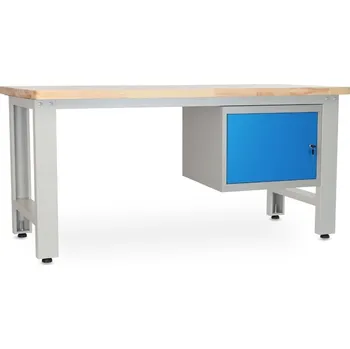 Dílenský stůl Dílenský stůl Solid OAK-01, 180 cm, závěsný box, dub