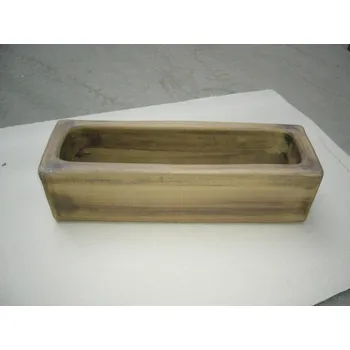 Zahradní dekorace ZahradniDekorace venkovní keramické květináče - truhlík 60x20x16 ODSTÍN-GLAZURA: 1.STANDARD-starohnědá-SH