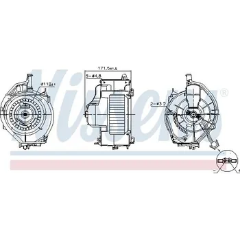 Ventilátor topení a klimatizace vnitřní ventilátor NISSENS 87478