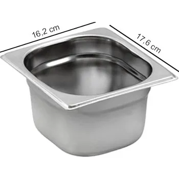 Plech na pečení TOMGAST | Gastronádoba STANDARD velikost GN 1/6, výška 10 cm (Gastronádoba GN 1/6 - hloubka 10 cm)