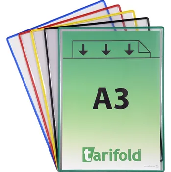 tarifold ochranné kapsy samolepicí, A3, otevřené na krátké straně, nepermanentní, mix barev - 5 ks