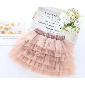 Dívčí sukně Baletní tutu sukně pro děti i maminky - Khaki,2-3 roky x 28 cm