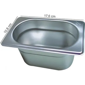 Nádoba na pečení TOMGAST | Gastronádoba PROFI velikost GN 1/9, výška 10 cm (Gastronádoba GN 1/9 - hloubka 10 cm)