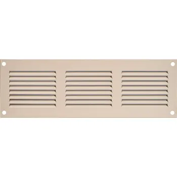 Ventishop KVMbz 300x100 kovová hranatá větrací mřížka se síťkou, béžová