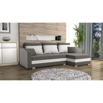 Obývací stěna Sedací souprava Fabian UNI šedá/bílá