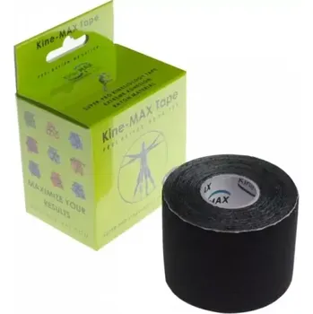 Tejpovací páska KINE-MAX TAPE SUPER-PRO RAYON - Kinesiologický tejp - černý (Tejp Kine-MAX Super-Pro Rayon - černý)