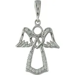 Zlatý přívěsek s kamenem z bílého zlata