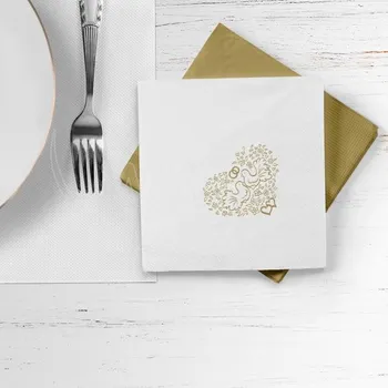 Papírový ubrousek Ubrousek 2vrstvý Svatba 33 x 33 cm [50 ks]