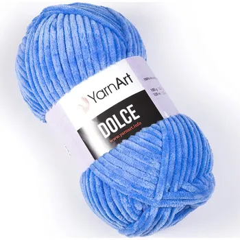 Příze Pletací příze YarnArt DOLCE 777 nebesky modrá, efektní, 100g/120m