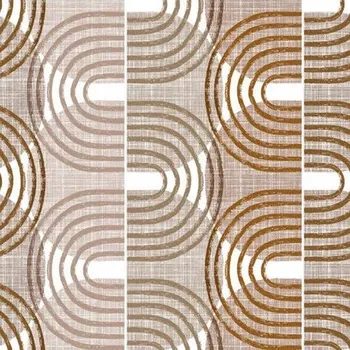 ubrus Ubrus PVC 206A metráž obloučky hnědé šířka 140 cm