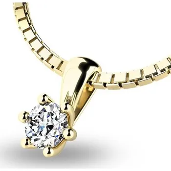 Šperk Dámský přívěsek žluté zlato 585/1000 10887-ZL-ZIR délka řetízku 45cm