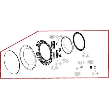 ADC76086442 - Komplet dveří pro sušičku LG