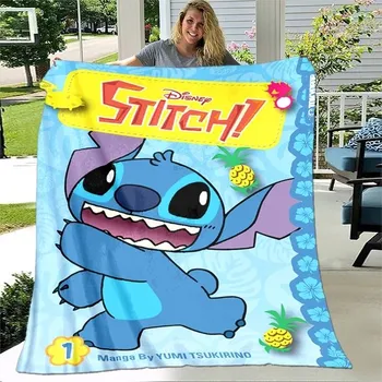 Dětská deka Roztomilá flanelová deka s motivem Stitche - 1,100x150cm