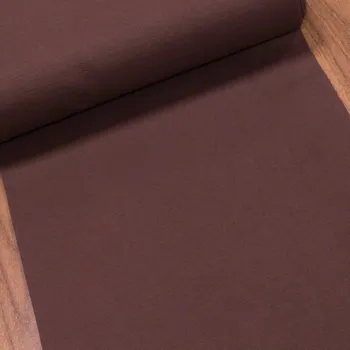 Žebrovaný bavlněný úplet 8058.022 BIO jemný / hladký, hnědý, š.35cm (látka v metráži)