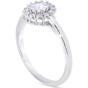 Prsten biju Rhodiovaný prstýnek se zirkonem 4000426 Velikost prstenu - obvod: 59 mm