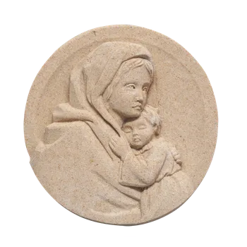 Zahradní dekorace ZahradniDekorace zahradní dekorace - Madona s dítětem, průměr 18 cm, 0,7 kg