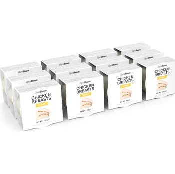 Anabolizér GymBeam Kuřecí prsa ve vlastní šťávě 12 x 155 g