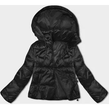 Dámská cargo bunda Krátká černá dámská bunda s odepínací kapucí SWest, odstíny černé S (36) i392_23181-46