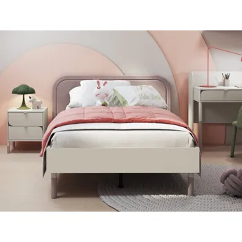 Ložnice Postel pro mládež 120 Harmony HR-09, Barva: kašmír / kašmír + hnědá + Solo 253 MIRJAN 5903211323737