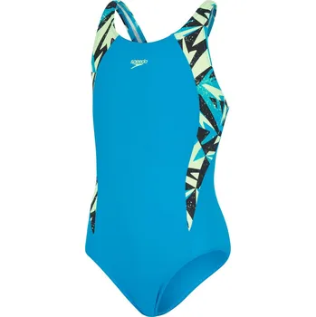 Dívčí plavky Dětské Jednodílné plavky SPEEDO HYPERBOOM SPLICE MBK JF 8-13456H113 – Modrá 13-14