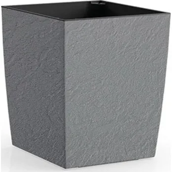 Květináč Plastkon Květináč Eliot stone 25x25cm, kamenná šedá