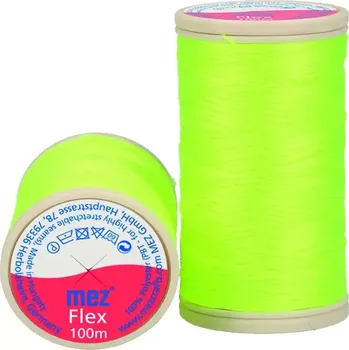 Nit Elastická polyesterová nit 6510 Neónově žlutá (MEZ FLEX 120)