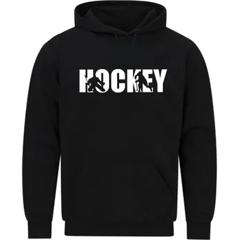 Pánská mikina Pánská mikina Hokejový fanda Love Hockey (Skladem S-5XL) (Velikost: 5XL, Barva: Černá)