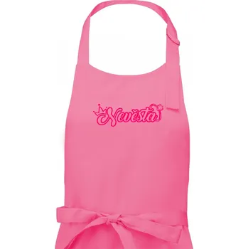 Kuchyňská zástěra Nevěsta s prstenem - Dámská zástěra na vaření - Univerzální velikost ( Růžová )