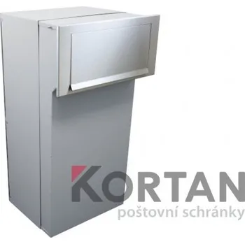 Poštovní schránka Parcel box (schránka na balíky) - pro zazdění s čelní deskou, nastavitelná hloubka RAL 9005 - černá