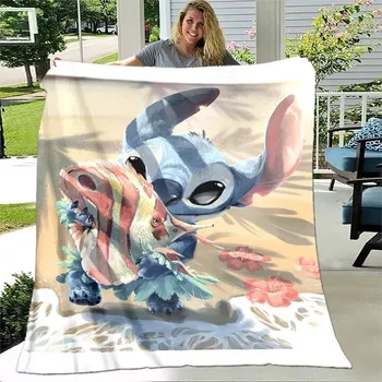 Dětská deka Roztomilá flanelová deka s motivem Stitche - 28,150x200cm