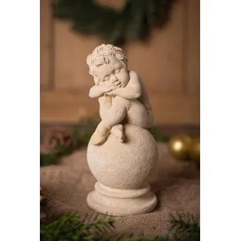 Zahradní dekorace ZahradniDekorace zahradní sochy - Dítě na kouli, výška 26 cm, 2,2 kg