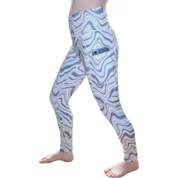 Dámské legíny Dámské funkční legíny Elevek YJ-4, fialová / šedá