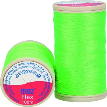 Nit Elastická polyesterová nit 6520 Neónově zelená (MEZ FLEX 120)