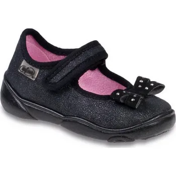 BEFADO 802P079 21 - balerínky, černá, mašlička s puntíky Velikost: 25