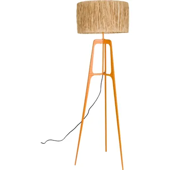 Stojací lampa Oranžová stojací lampa DUTCHBONE AFRA 157 cm z přírodních vláken