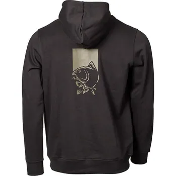 Rybářské oblečení Nash Mikina Make It Happen Hoody Fish Logo Black Velikost: 3XL