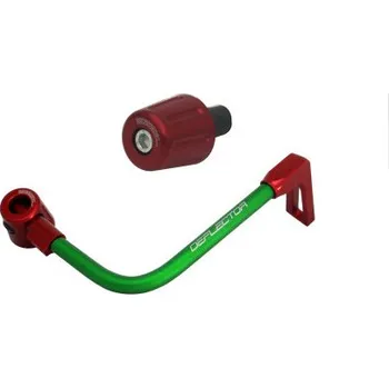 Lever guard ACCOSSATO with green hose and joint right, aluminium DE004-030-TP-12