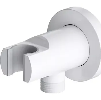 Sprchový držák OMNIRES - Držák sprchy s vývodem pro hadici, bílá mat 8873WM