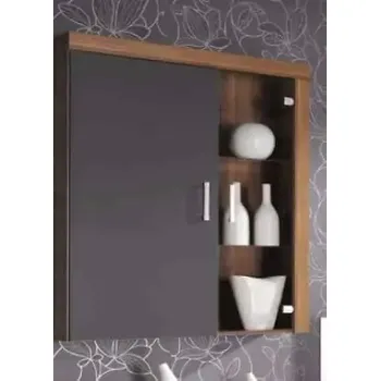 Vinotéka Závěsná vitrína Samir R4 švestka/grafit - SLEVA 3% s kodem radost25